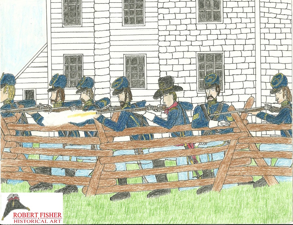 The First Shot at Gettysburg This scene depicts Lieutenant… Flickr