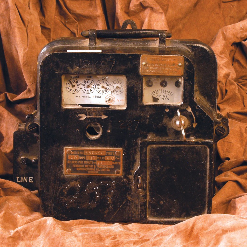 Early Coin Meter This was an early prepayment coin meter … Flickr