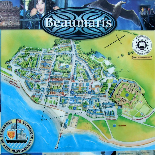 Map of Beaumaris, Anglesey,Wales, UK. Taken from a tourist… Flickr
