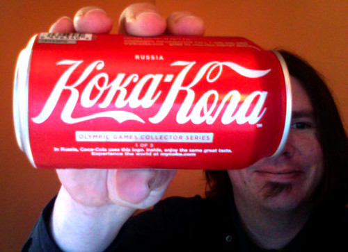 Russian Coke Logo part of the olympic series coke cans photofool42