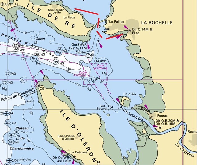 Navigation côtière en baie de La Rochelle avril 2016