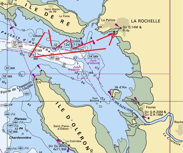 Carte Maritime La Rochelle Navigation côtière en baie de La Rochelle avril 2016