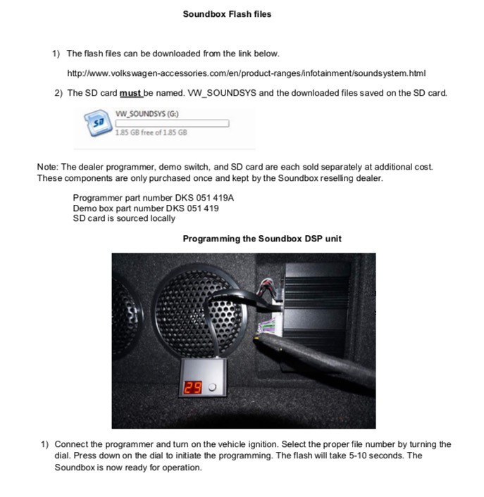 DIY Adding the VW Accessory Helix Subwoofer Soundbox VW Vortex