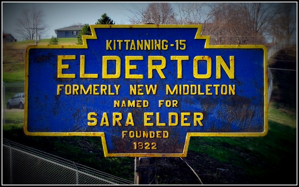 Pennsylvania Elderton Vintage community marker along US4… Flickr