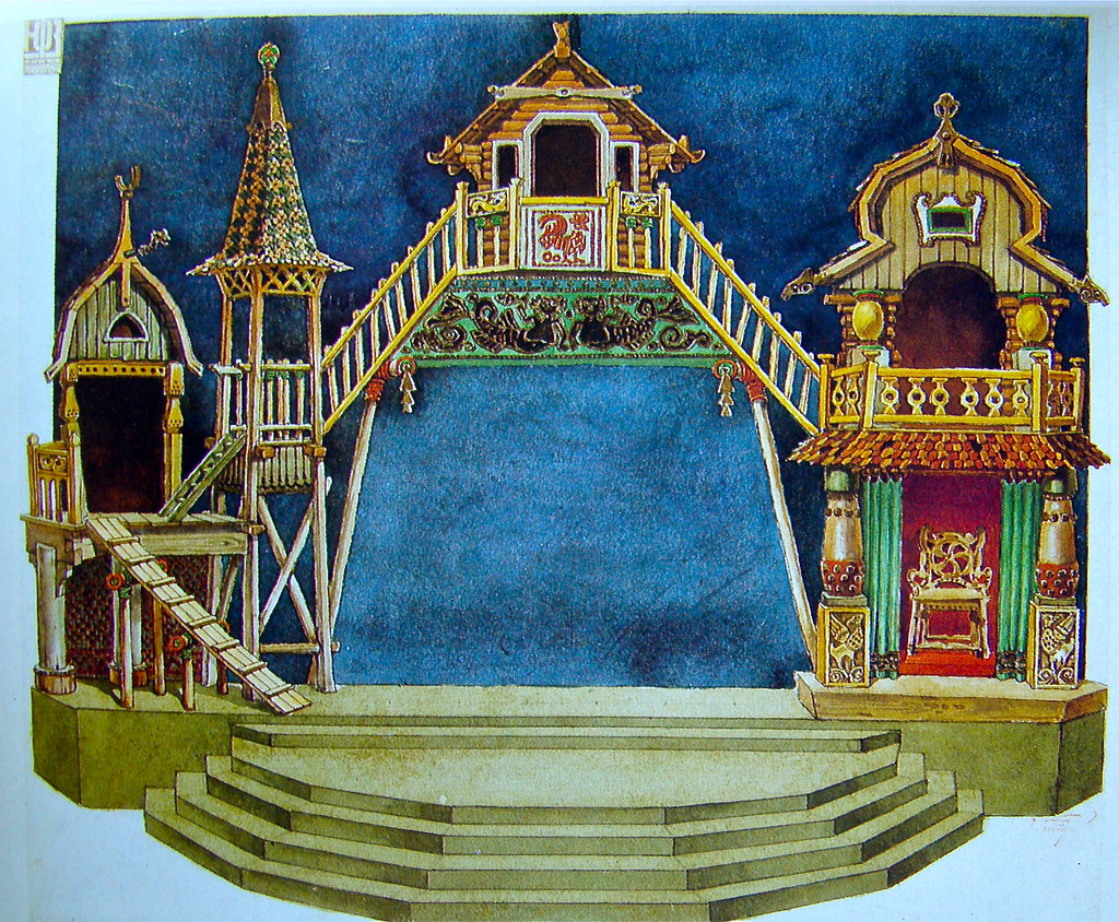 Russian puppet theater set design From a catalog of The St… Flickr
