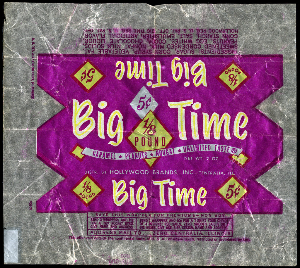 Hollywood Brands Big Time 1/8 pound 5cent candy bar wra… Flickr