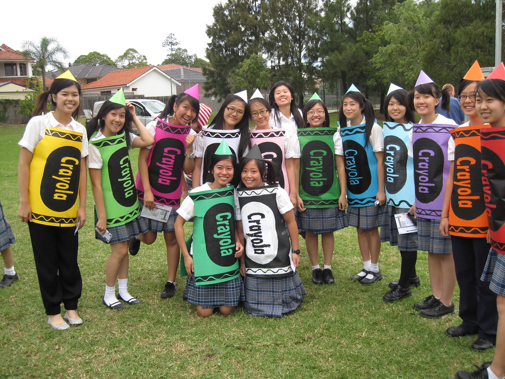 Crayola costume Year 12 muck up day my group dressed up a… Flickr