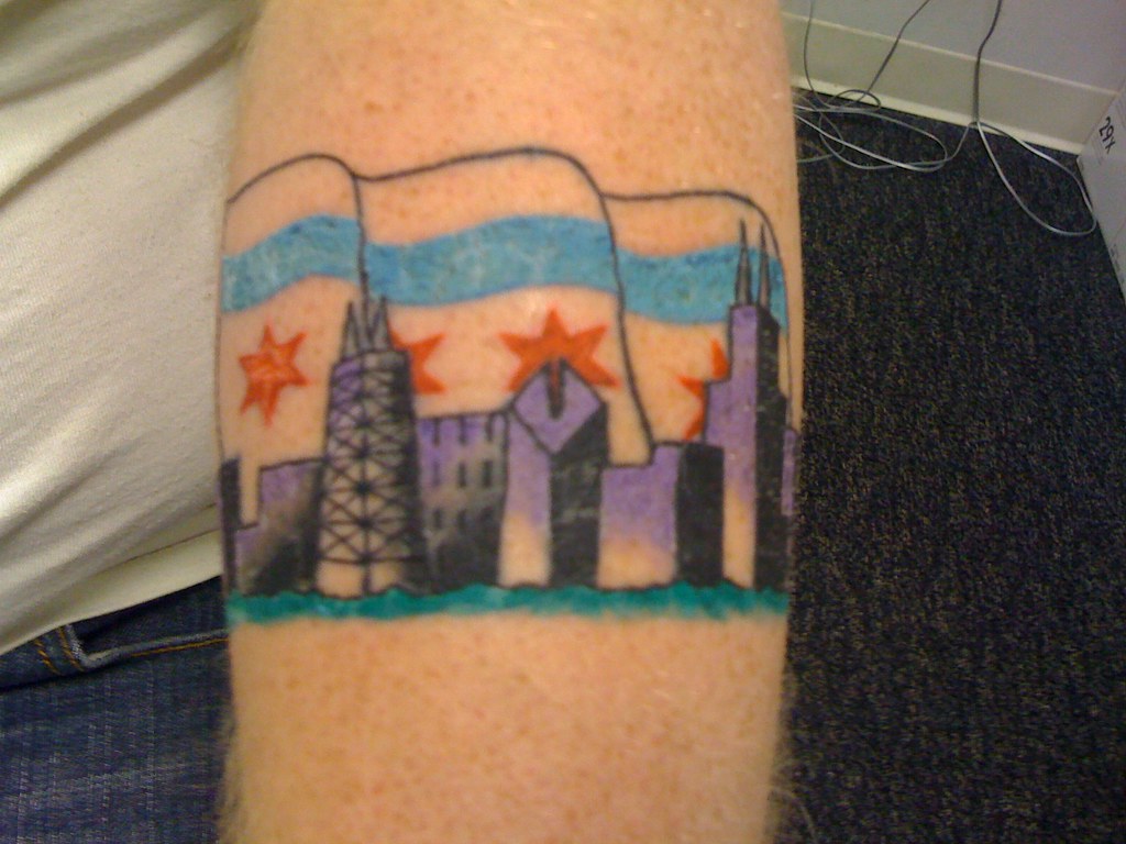 Chicago Skyline Flag Middle This is the middle of my tat… Flickr