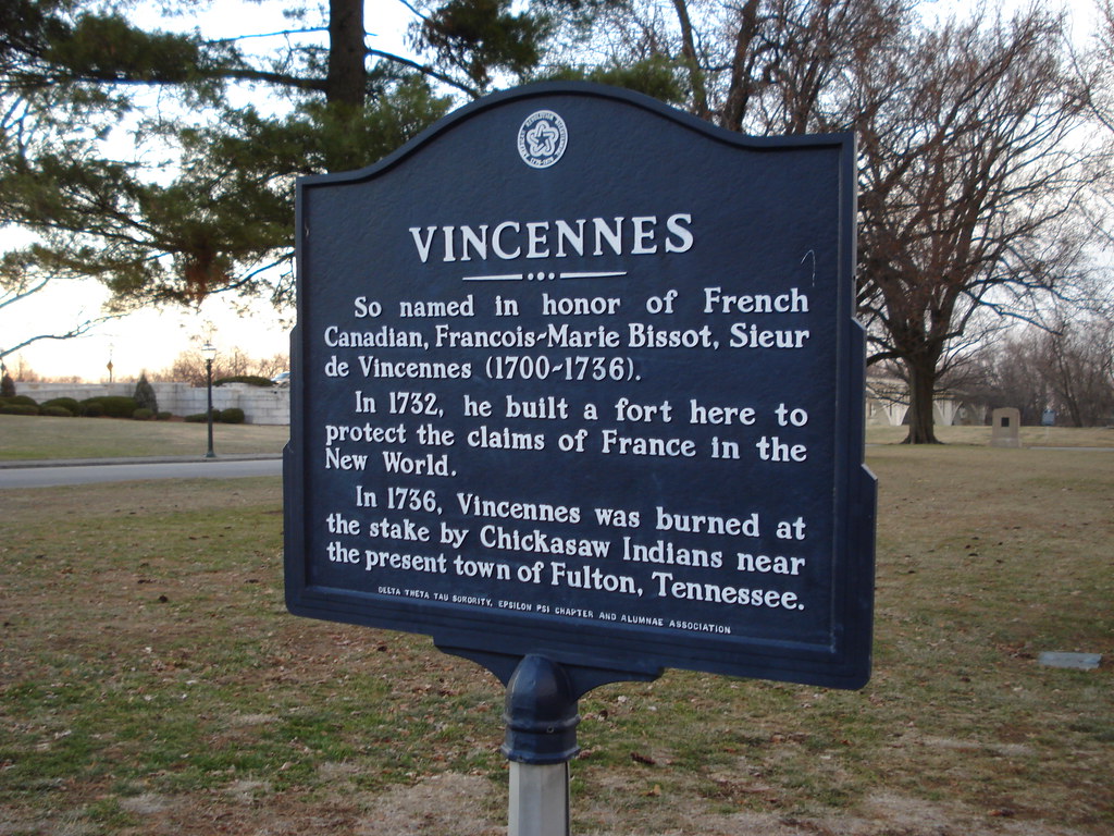 Historical marker, Vincennes, Indiana Vincennes was burned… Flickr