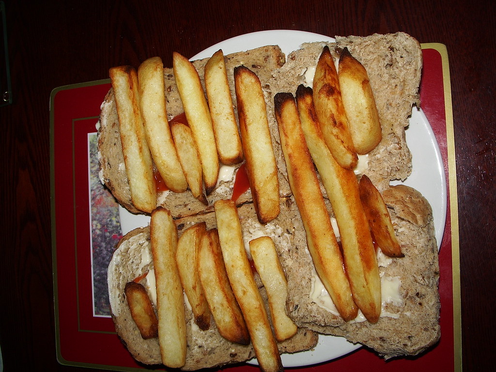 A Chip Butty. OK they are oven chips. My recipe for proper… Flickr