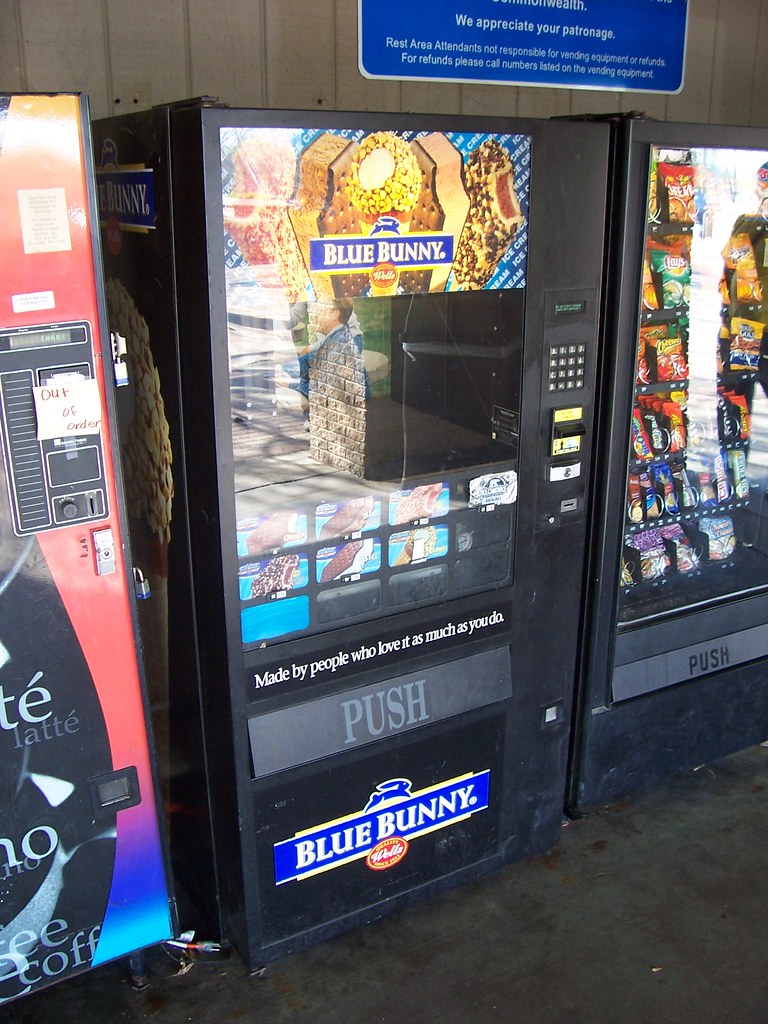 Blue Bunny Vending Machine A vending machine selling Blue … Flickr