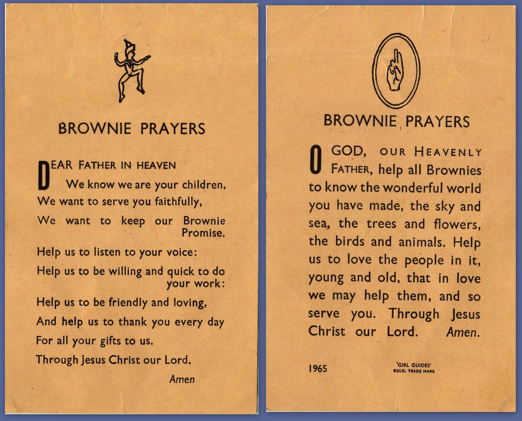 Brownie Prayers 1965 I can remember making my Brownie Promâ€¦ Flickr