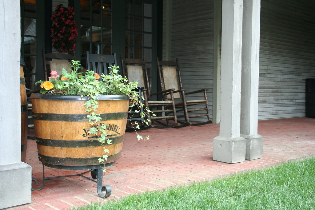 Whiskey Barrel Planter at Entrance to Jack Daniels Distill… Flickr