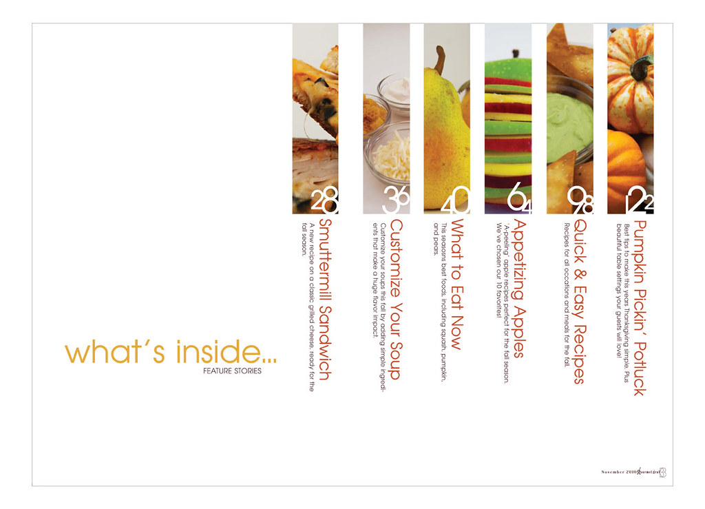 Magazine Spread Table of Contents Features This is the f… Flickr