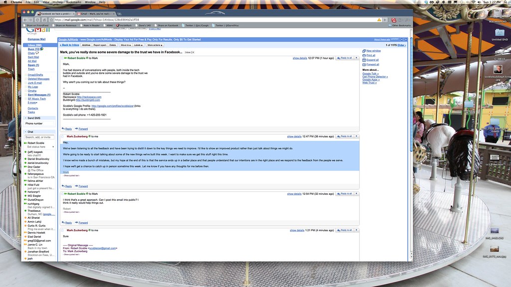 Email with Mark Zuckerberg, CEO of Facebook Here's an emai… Flickr