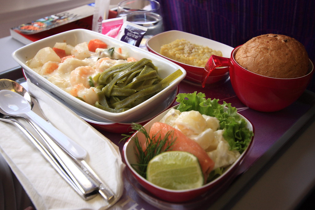 Inflight Meal Thai Airways Special seafood meal request.… Flickr
