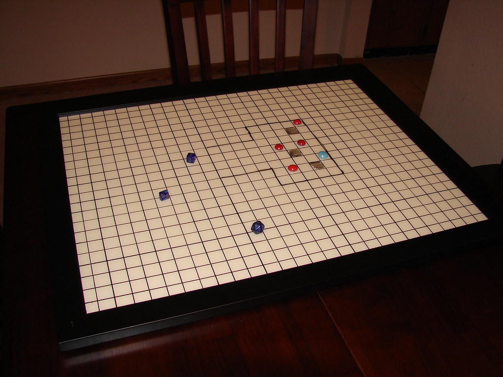 Homemade D&D battle grid The end result is an offwhite bo… Flickr