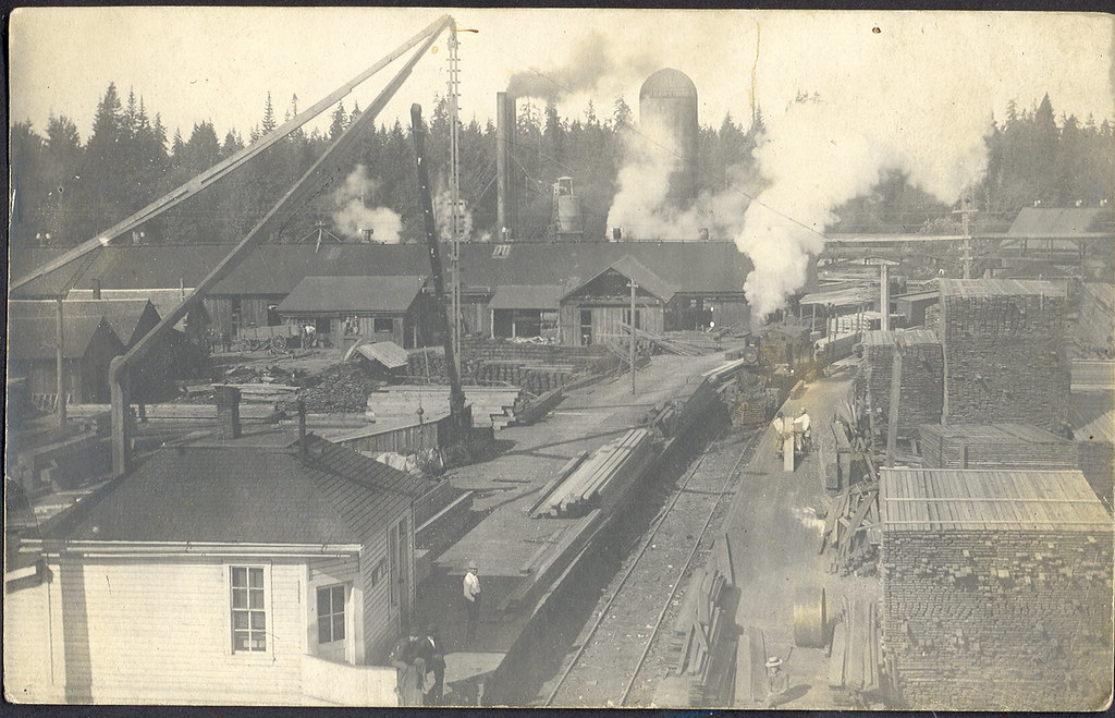 Eugene OR Huge Lumber Mill Railroad Loading Dock Lumber Ya… Flickr