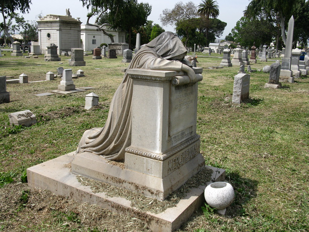 Mourning grave The oldest cemetery in Los Angeles and the … Flickr