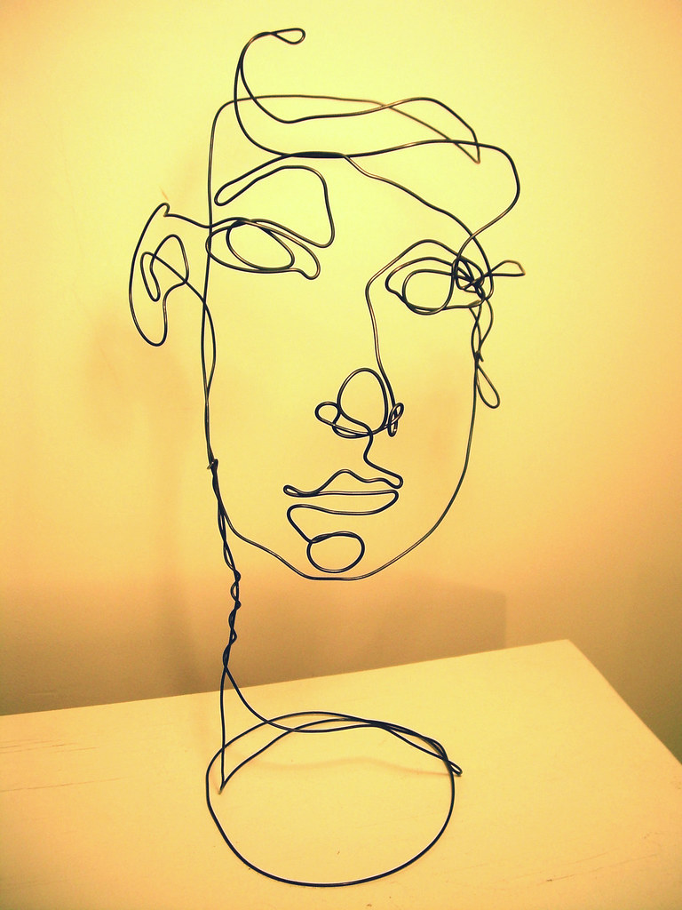Wire sculpture Face Travis Schmidt Flickr