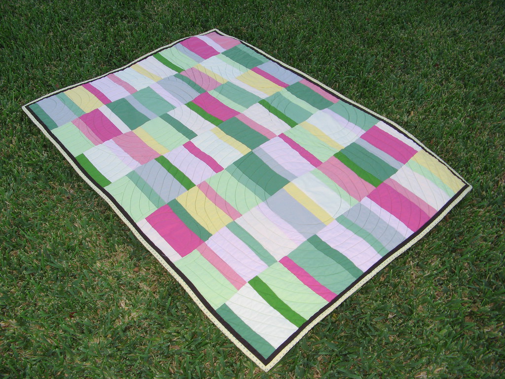 Fence Stripe Baby Quilt Pink and Green Another version o… Flickr