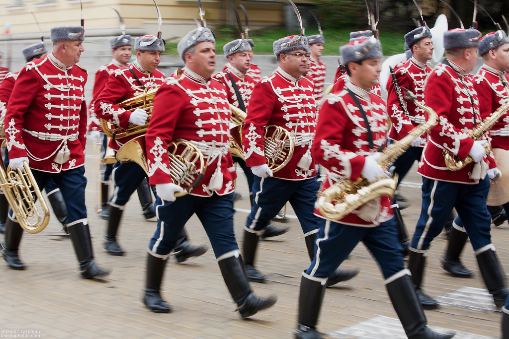 Military brass band Military brass band on army parafe of … Anastas Tarpanov Flickr
