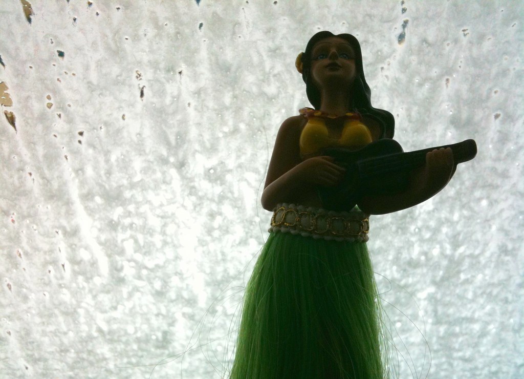 Hula Inside the car... inside the car wash. A hula girl on… Flickr