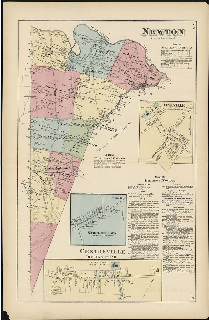 Map of Newton, Cumberland County, Pennsylvania 1872 Flickr