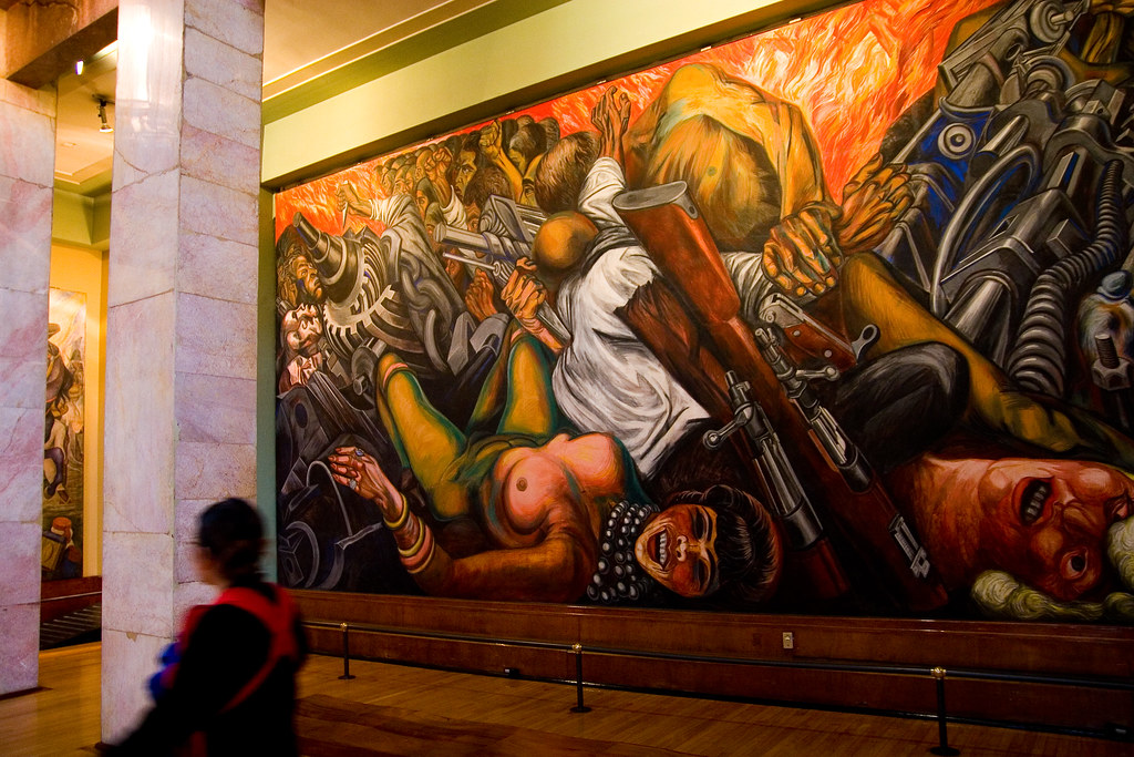 Siqueiros Mural de David Siqueiros en el Palacio de Bellas… Flickr