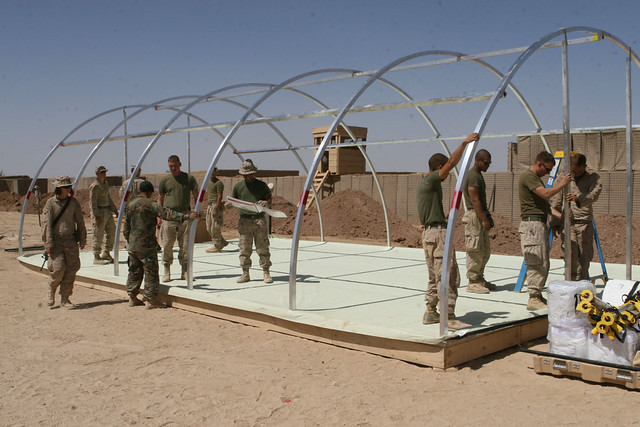 Marines build housing tents in Afghanistan Marines with Seâ€¦ Flickr