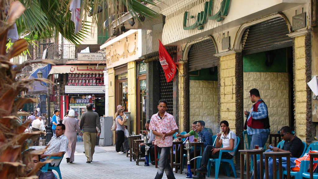 Egyptian Coffee Shop a common coffee shop in Cairo. MotorHead Flickr