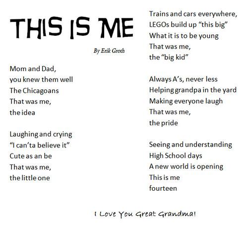 This Is Me Poem, by Erik You may not understand some of