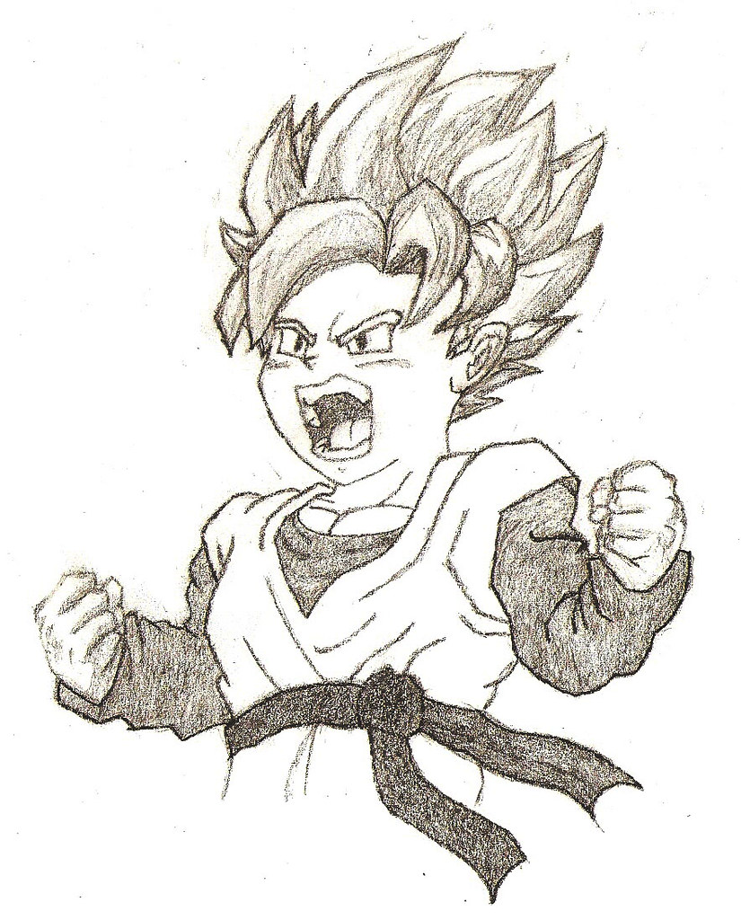 Goten super saiyan goten from dragon ball z drawn traditio… Flickr