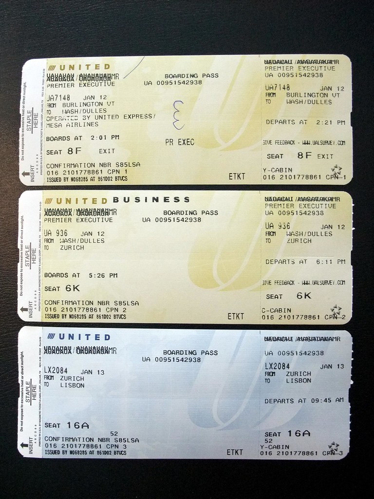 United Airlines Boarding Pass Ticket