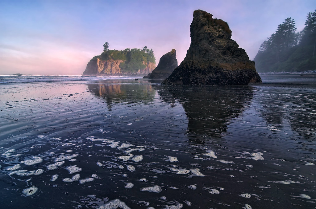 Ruby Beach Sunrise, Forks Area, Washington State View Larg… Don