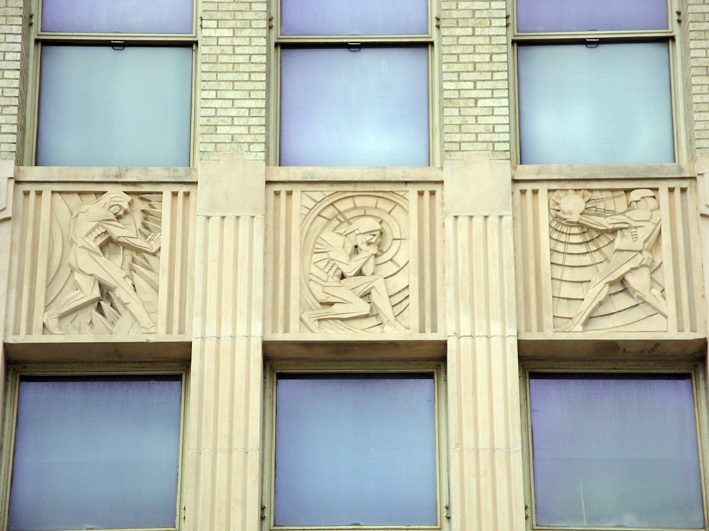 Art Deco Frieze An Art Deco frieze showcasing the natural … Flickr