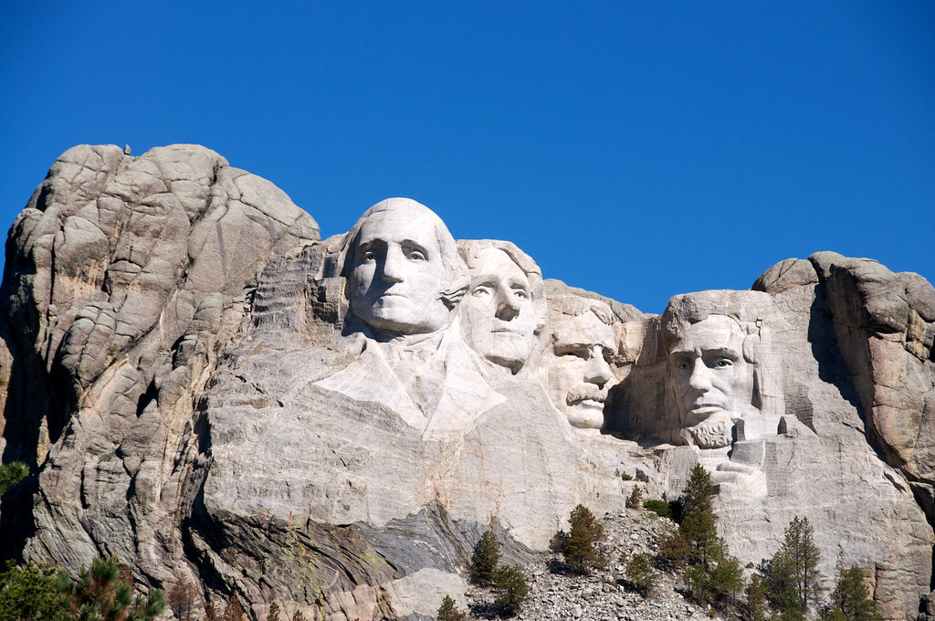 Four Presidents on a Rock Wall Mt. Rushmore monument, as s… Flickr