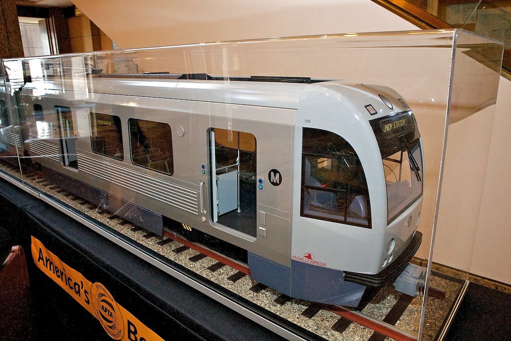 Model Los Angeles Light Rail Train At Metro Headquarters Flickr