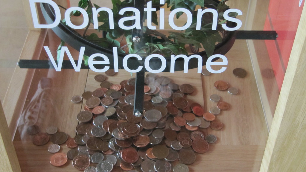 Donations at Eden Project Donations collecting bo… Flickr
