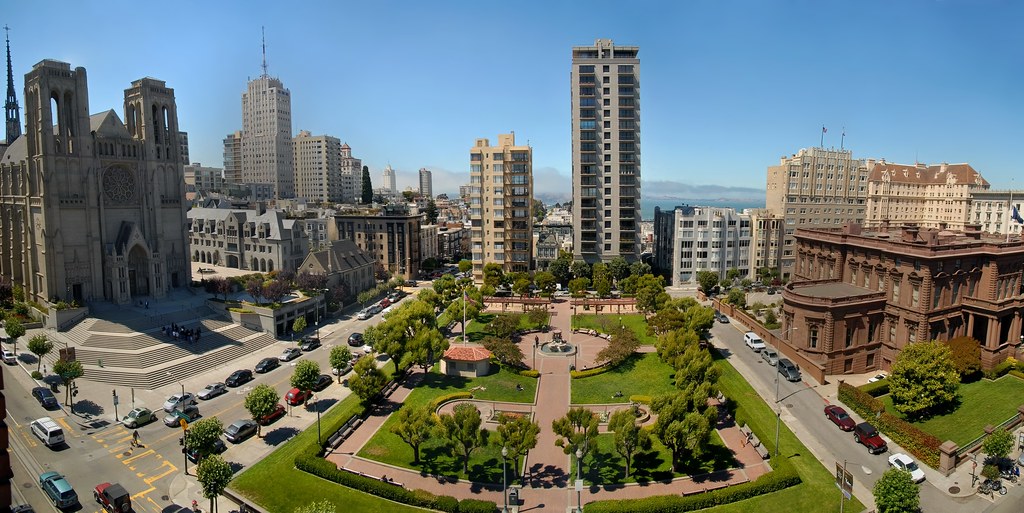 a view of huntington park from a 6th floor room panorama… Flickr
