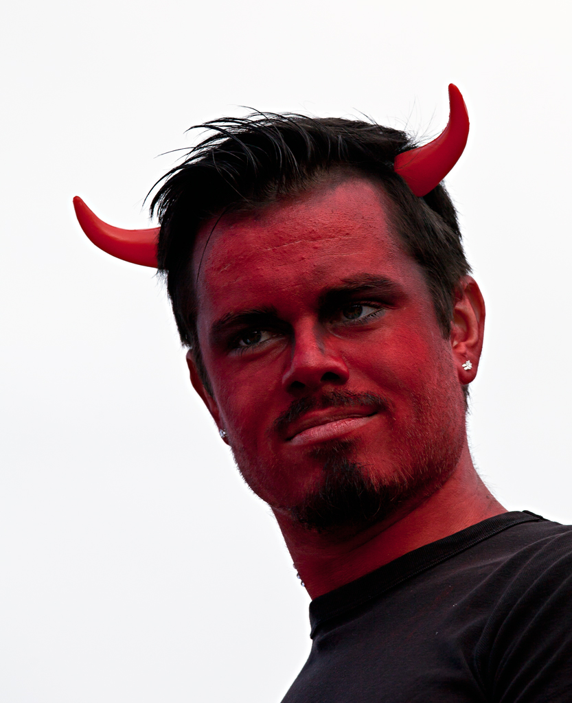 the "gay?" devil At the gay pride parade 2010 Bragi