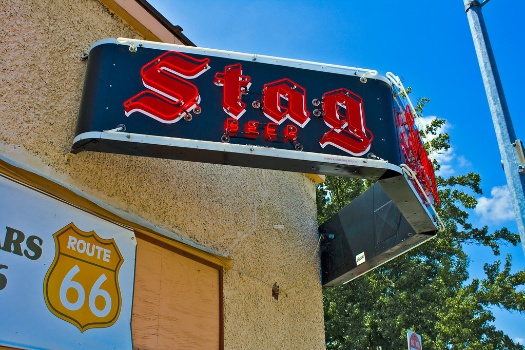 Johnnies Bar Rt. 66 St. JamesMO Stag Beer Sign Micheal Peterson Flickr