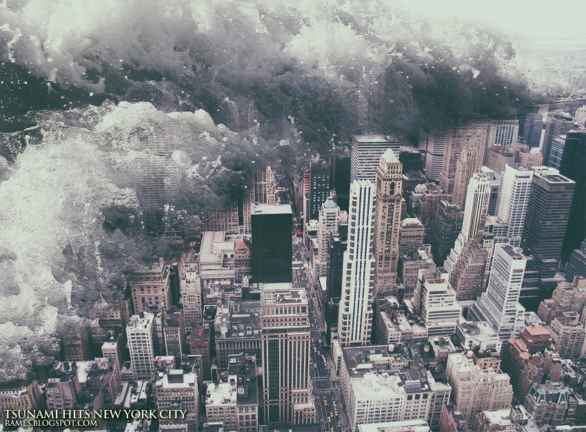 Tsunami hits New York City PhotoManipulation by me ) Flickr