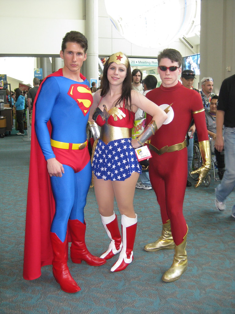 Superman, Wonder Woman and the Flash I spotted this trio i… Flickr