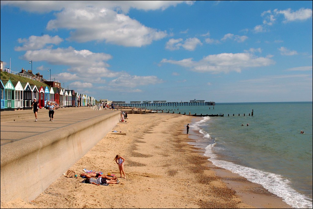 Southwold Beach The sandy beach at Southwold, with the col… Flickr