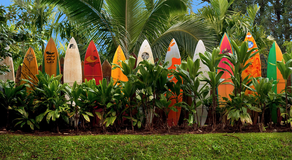Surfboard Fence Located in Haiku, Maui on Kaupakalua Road.… mojo2u