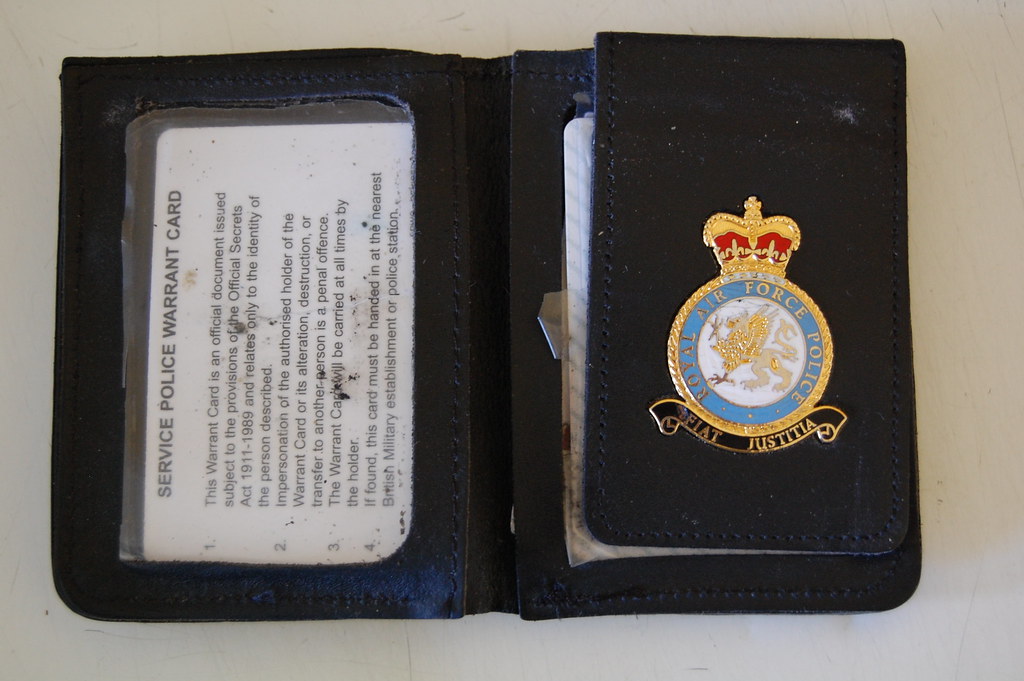 Royal Air Force Police warrant card holder Currently