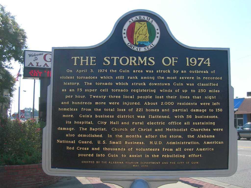 1974 Tornado Historic Marker Guin, Alabama Jimmy Emerson, DVM Flickr