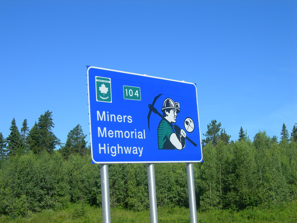 Miners Memorial Highway Sign Trans Canada Hwy 104 between… Flickr