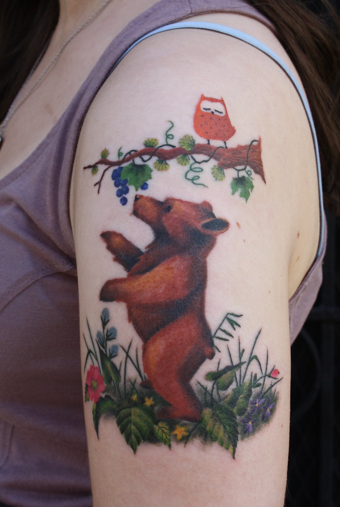Bear Cub First time tattoo client! She was inspired by the… Flickr